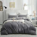 Modern & Contemporary Microfiber Duvet Cover with Pillowcases– Soft & Durable Bedding set