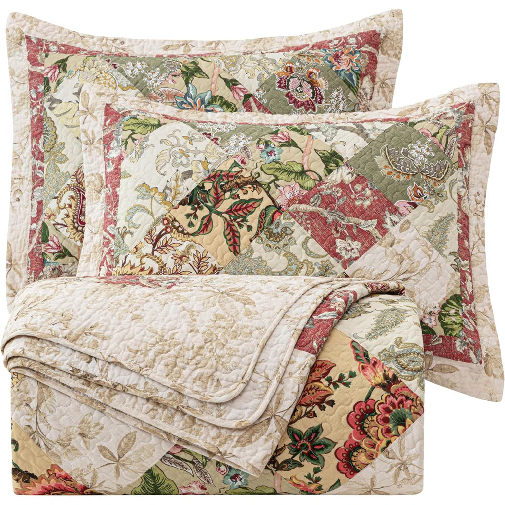 Lunaria Cotton Patchwork Quilt Set