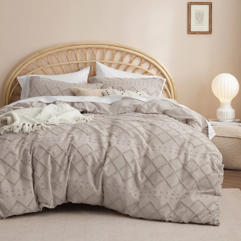 3 Pieces Embroidery Shabby Chic Home Bedding Duvet Cover