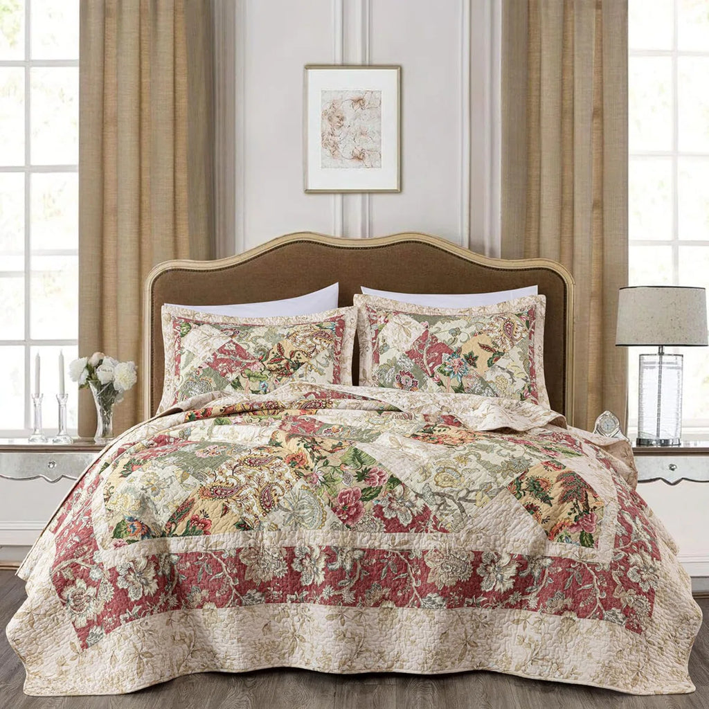 Lunaria Cotton Patchwork Quilt Set