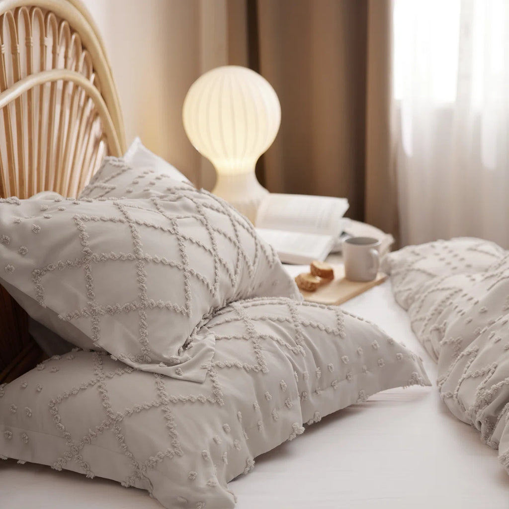 3 Pieces Embroidery Shabby Chic Home Bedding Duvet Cover