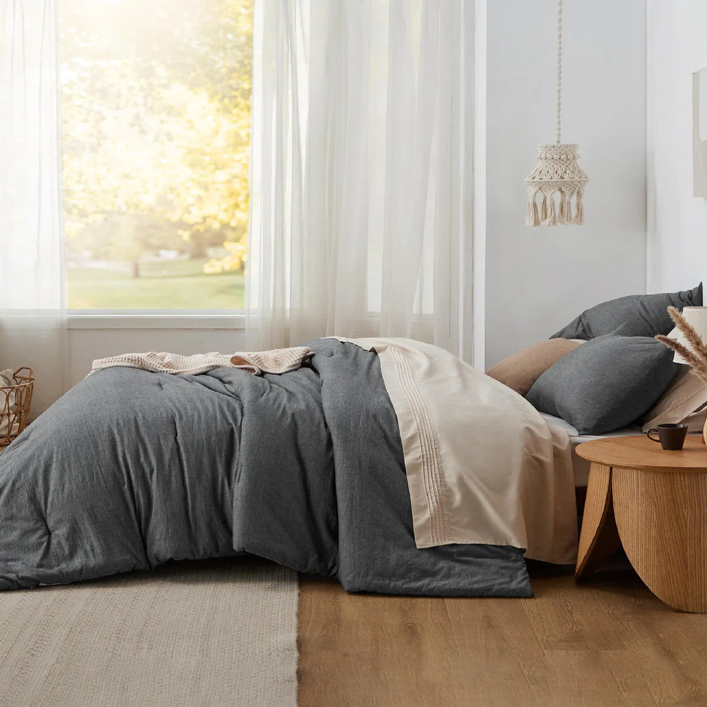 Pre-washed Comforter Set with 100% Cotton Outer Covert, 143TC
