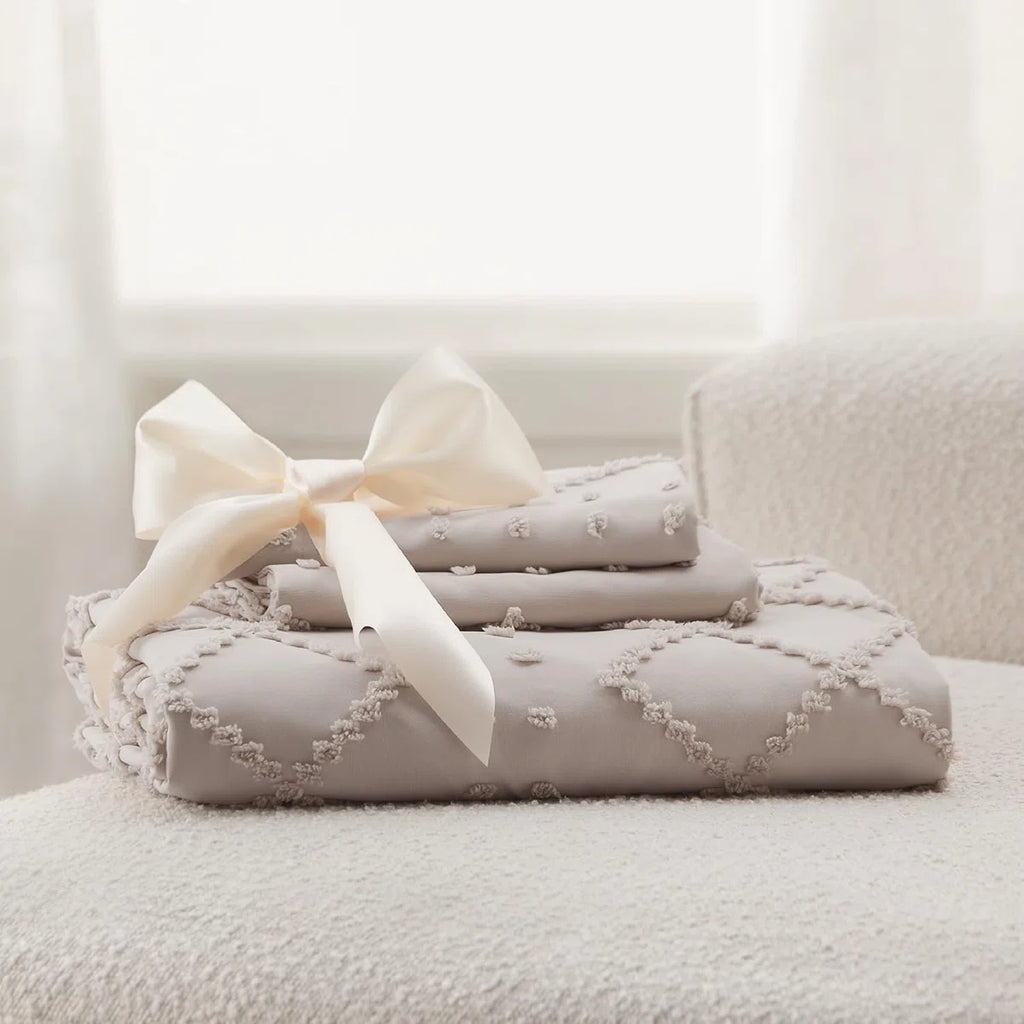 3 Pieces Embroidery Shabby Chic Home Bedding Duvet Cover