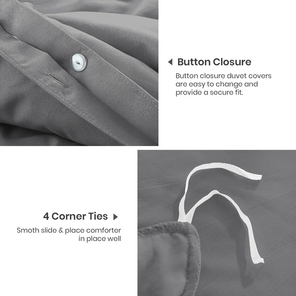 Modern & Contemporary Microfiber Duvet Cover with Pillowcases– Soft & Durable Bedding set