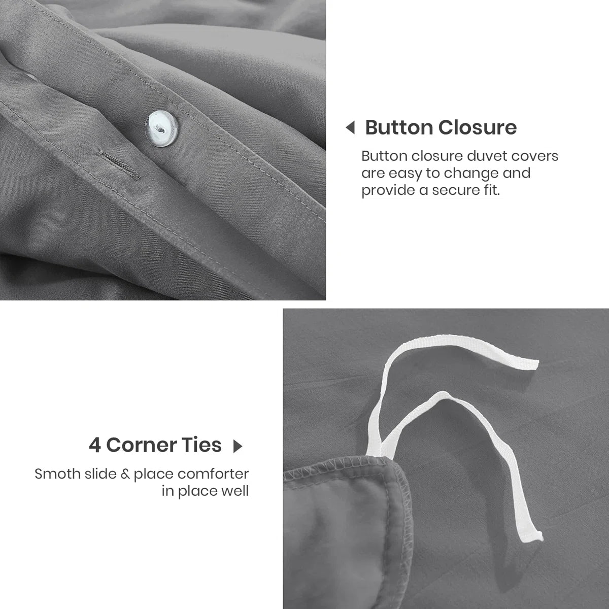 Modern & Contemporary Microfiber Duvet Cover with Pillowcases– Soft & Durable Bedding set