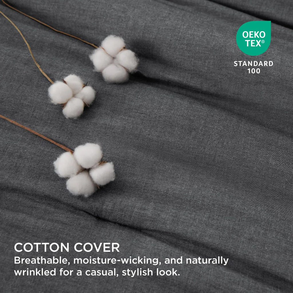 Pre-washed Comforter Set with 100% Cotton Outer Covert, 143TC
