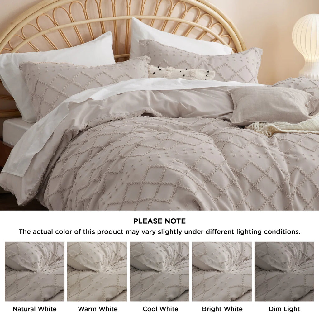 3 Pieces Embroidery Shabby Chic Home Bedding Duvet Cover